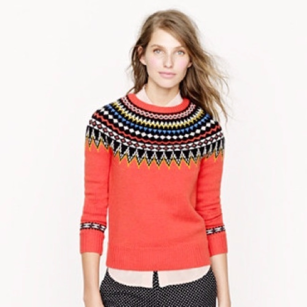 J. Crew Fair Isle Sweater, S EUC